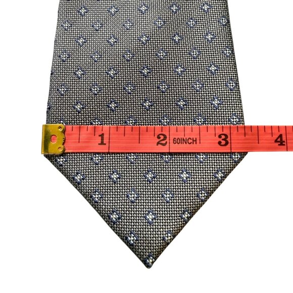 Jos. A. Bank Traveler Stain-Resistant Tie Long Size 61" Blue Micro Dot Pattern - Picture 7 of 13